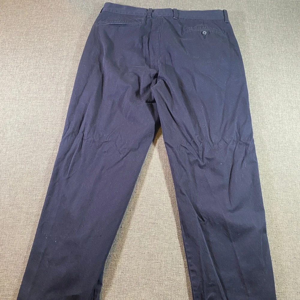 J. Crew The Bleecker Mens Chino Pants 34x34 Navy Blue Cotton Blend Casual‎